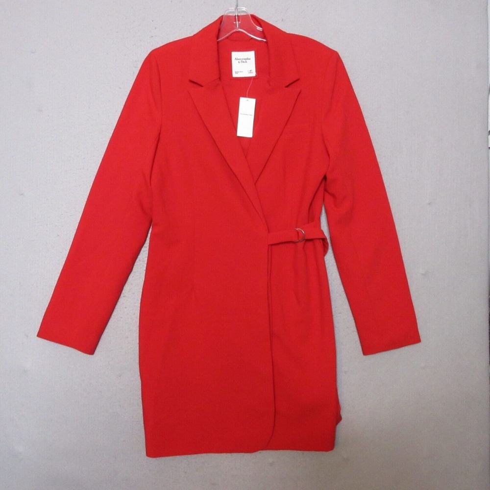 Red Wrap Blazer Dress